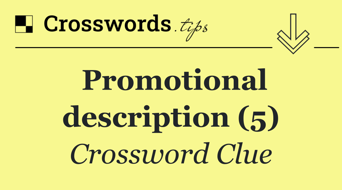 Promotional description (5)