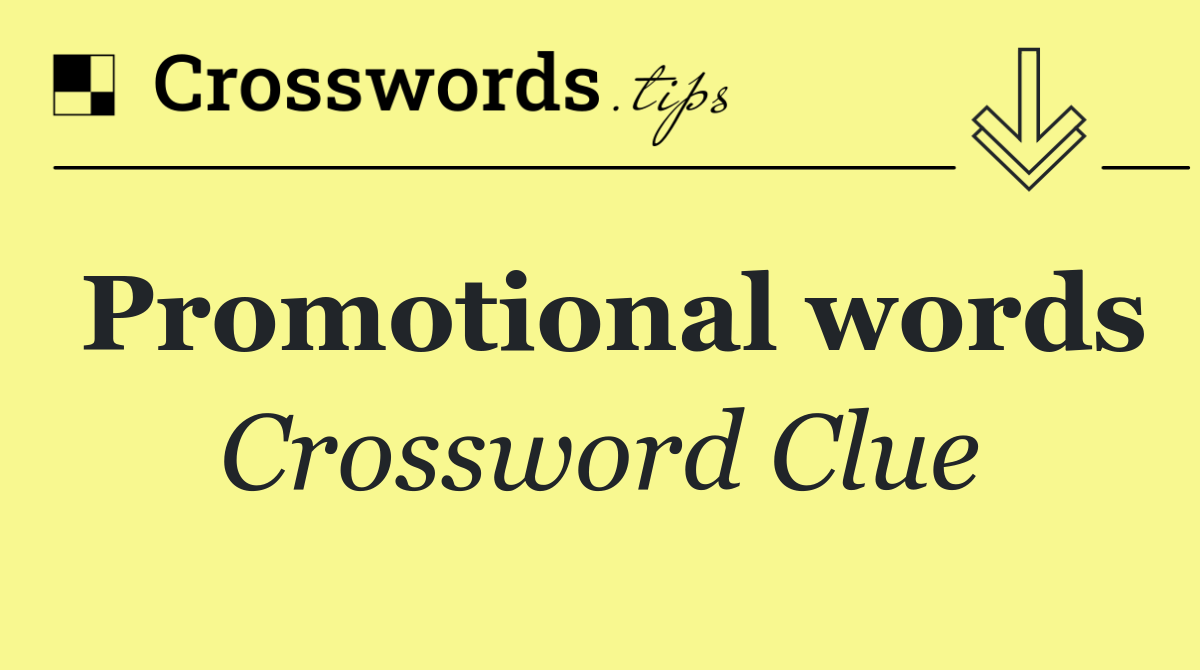 Promotional words