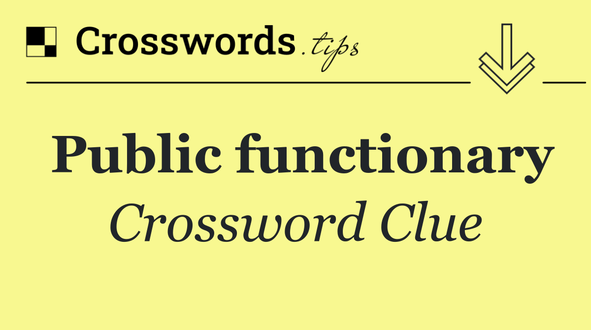 Public functionary