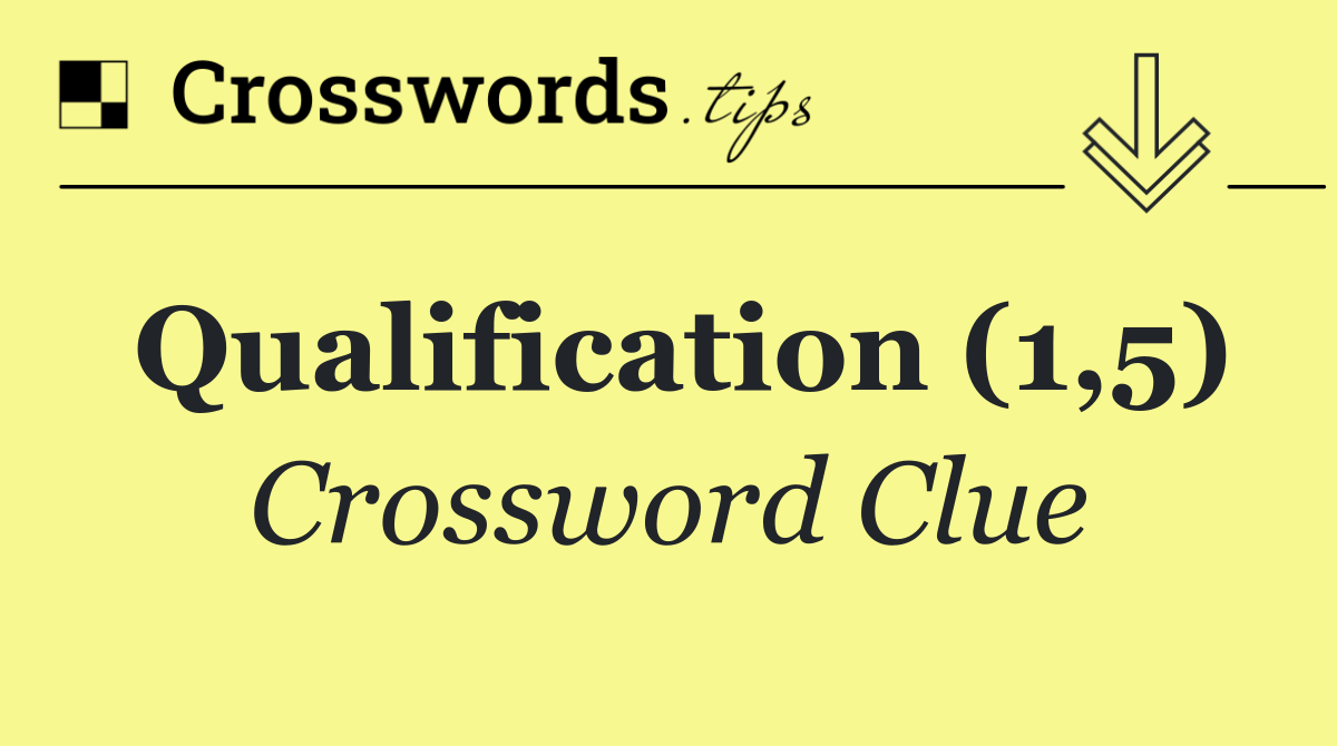 Qualification (1,5)