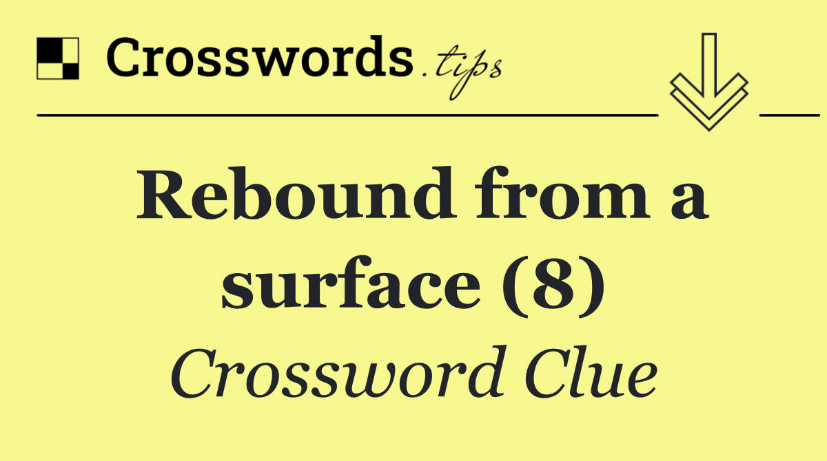 Rebound from a surface (8)