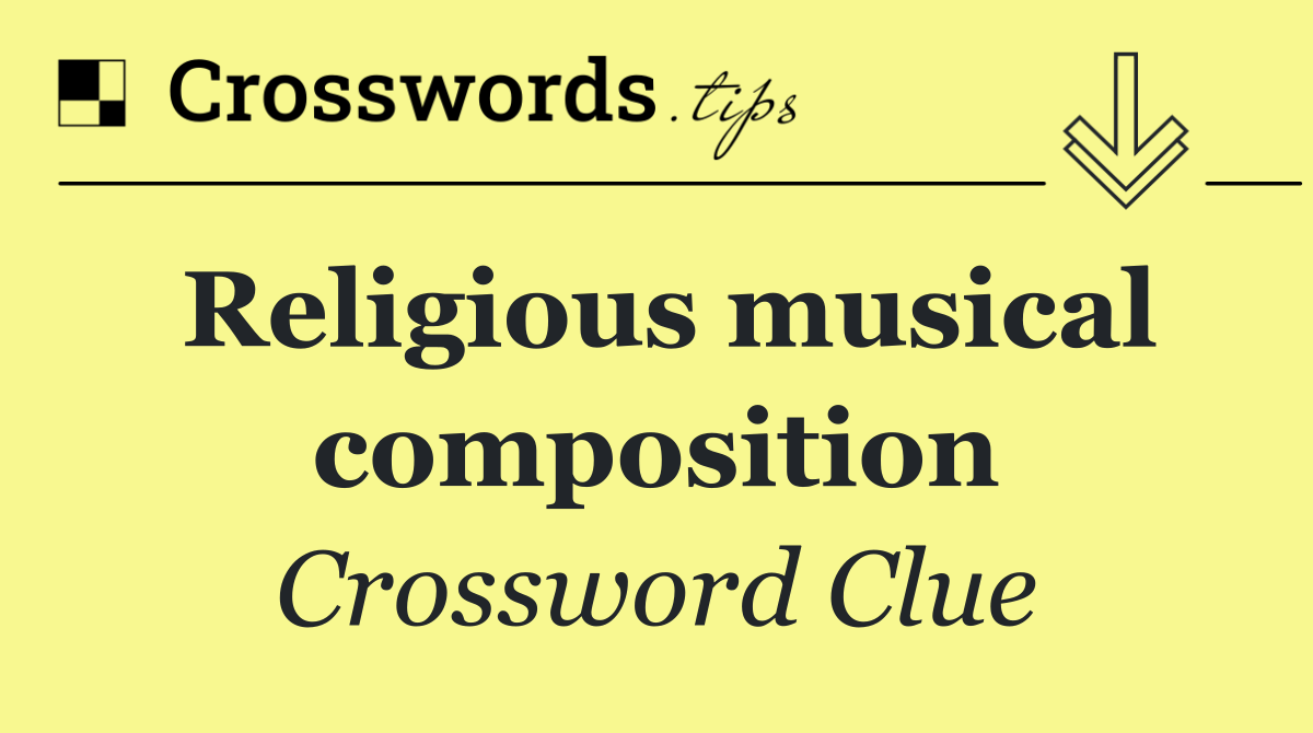 Religious musical composition