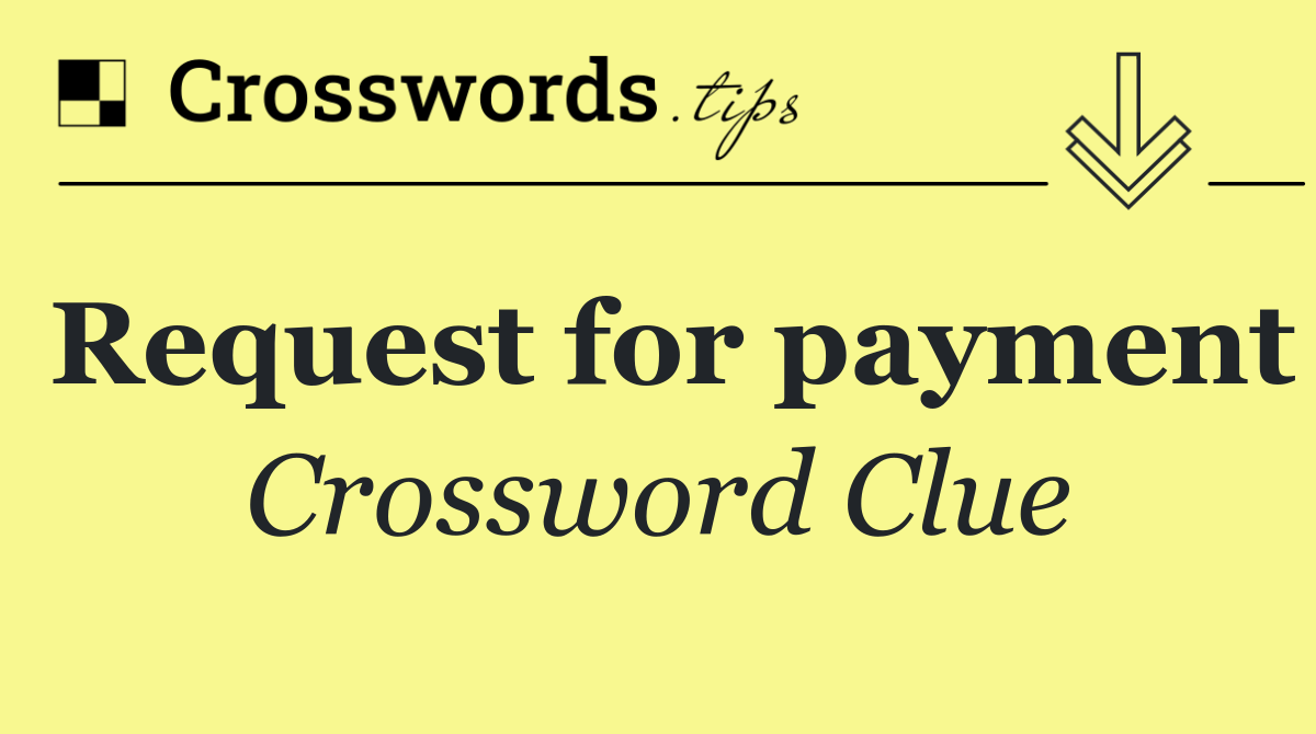 Request for payment