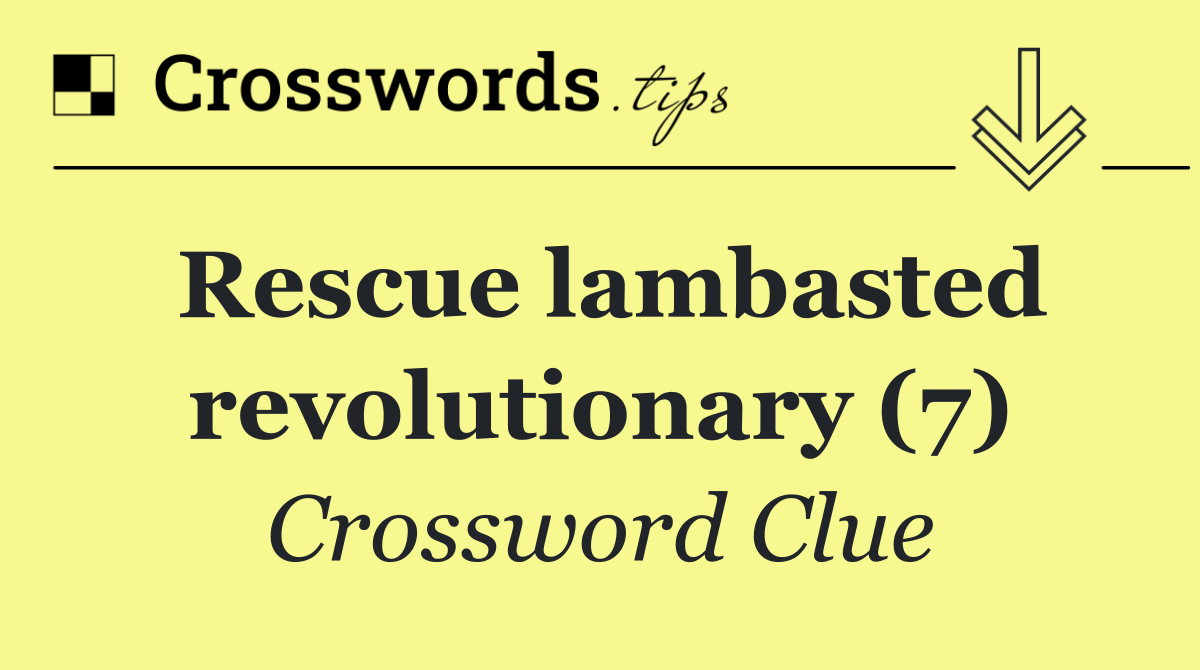 Rescue lambasted revolutionary (7)