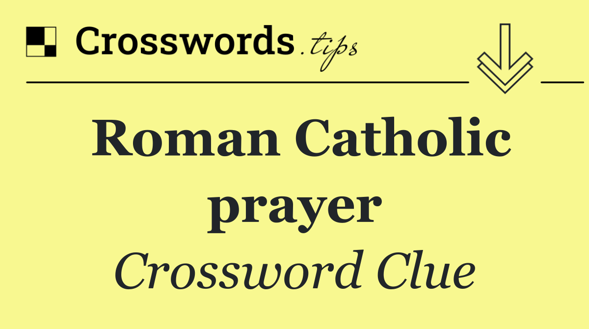 Roman Catholic prayer