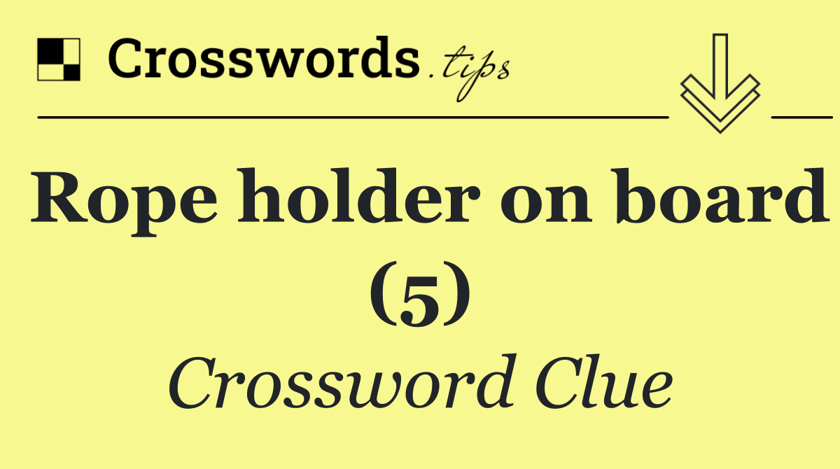 Rope holder on board (5)