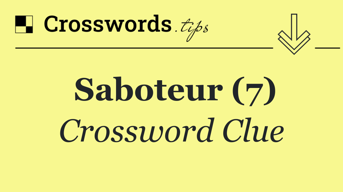 Saboteur (7)