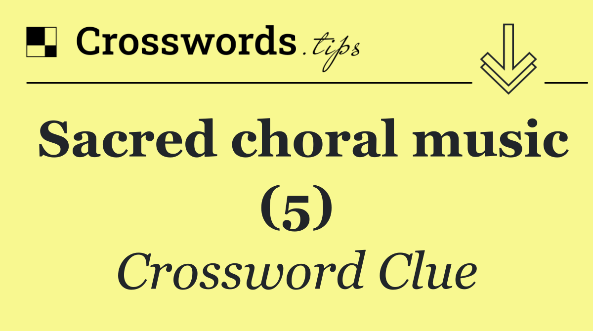 Sacred choral music (5)