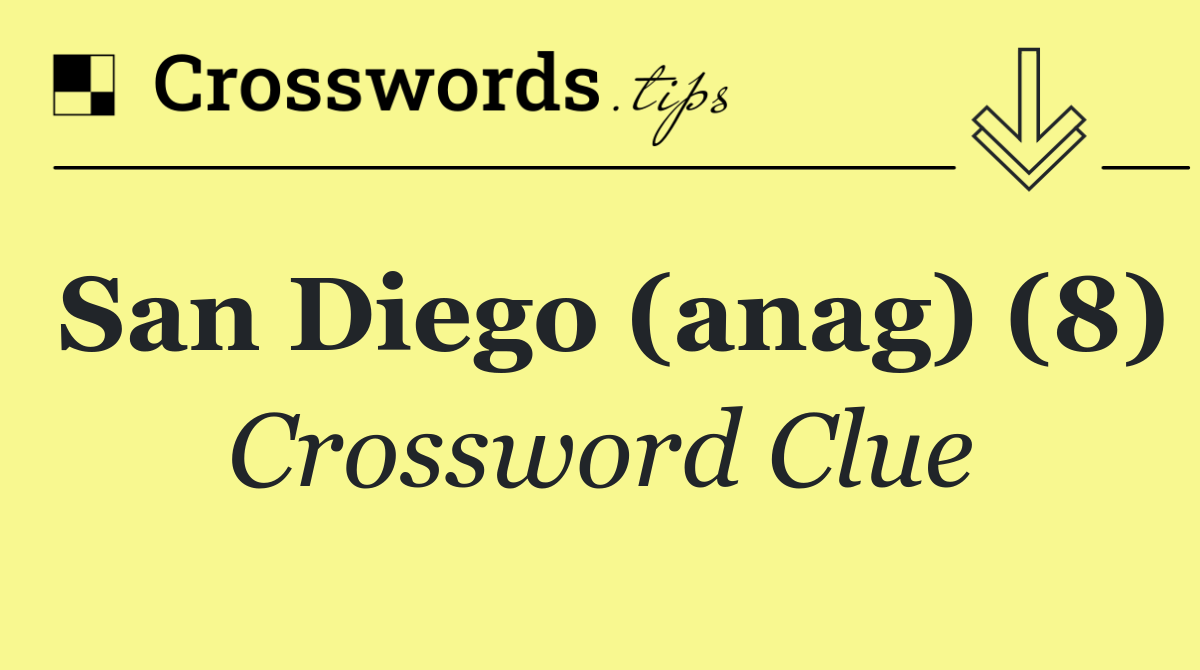 San Diego (anag) (8)