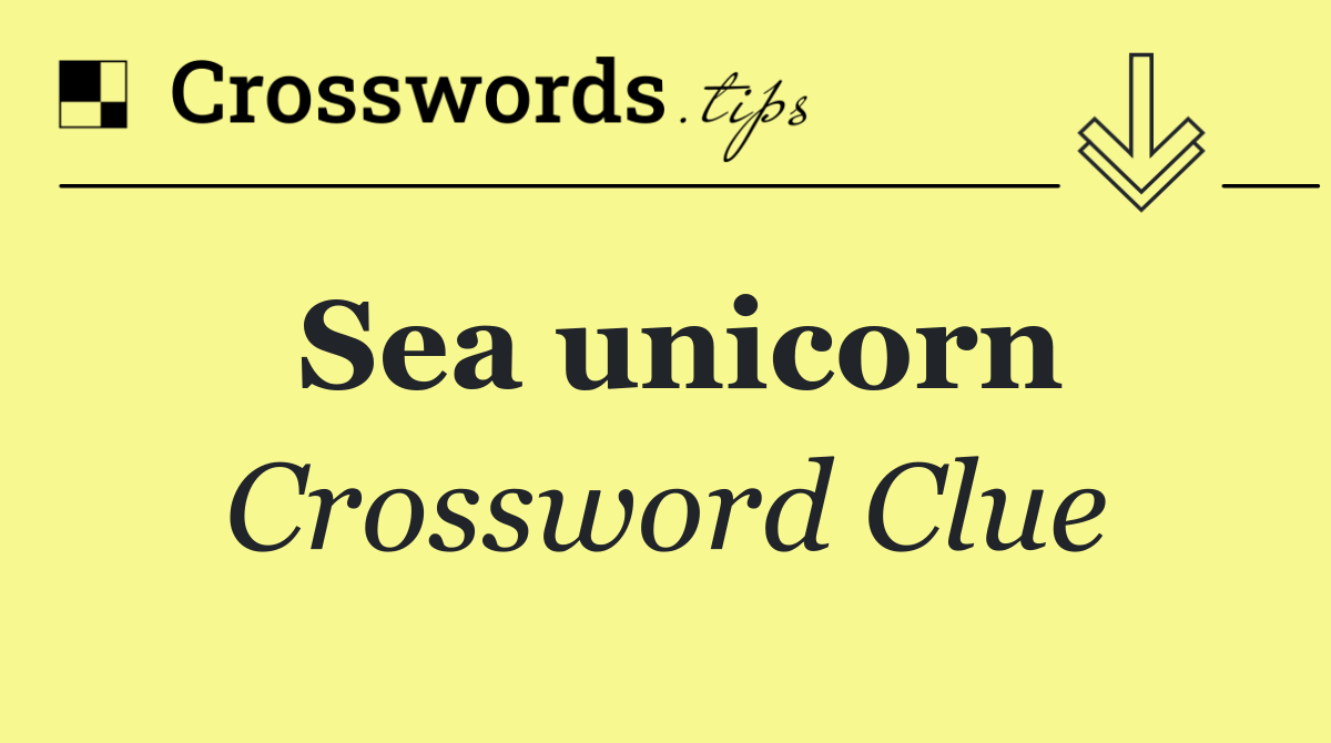 Sea unicorn