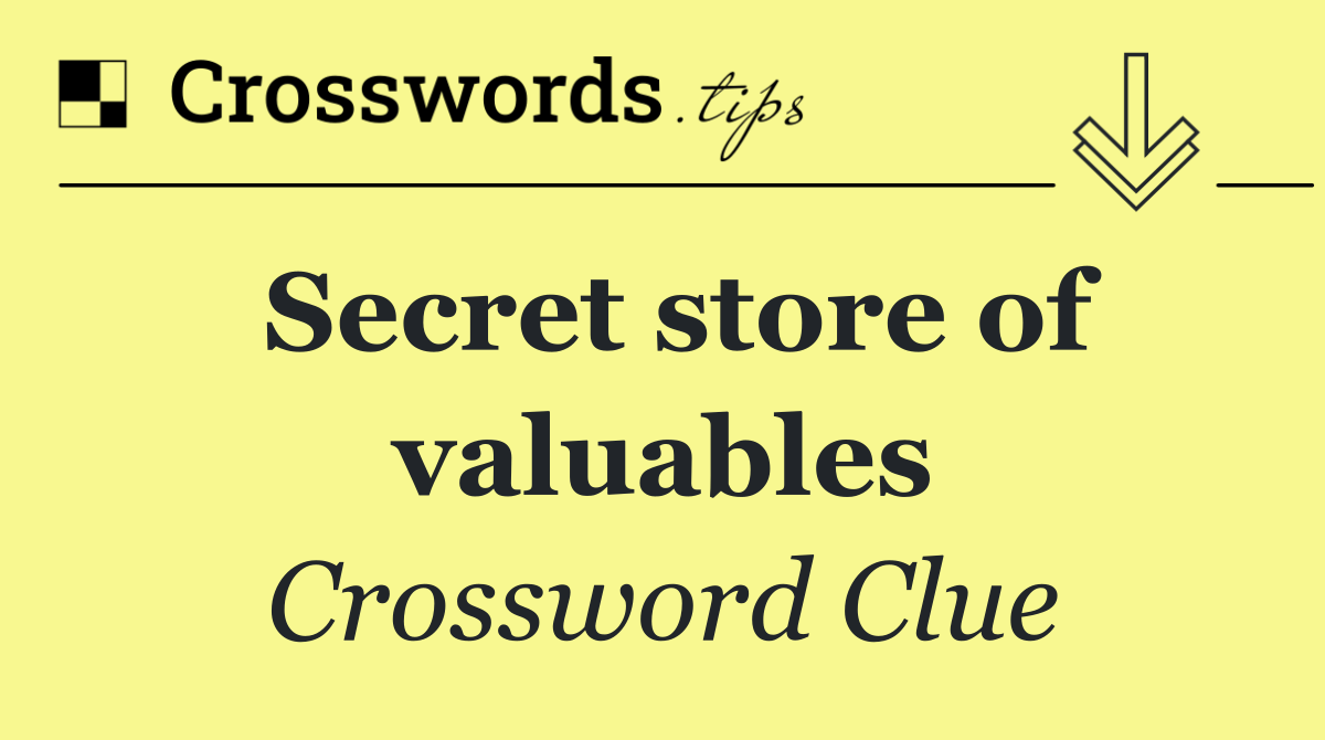 Secret store of valuables
