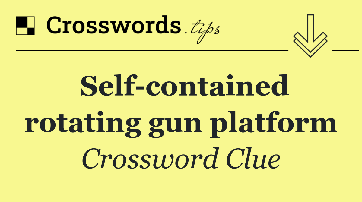 Self contained rotating gun platform