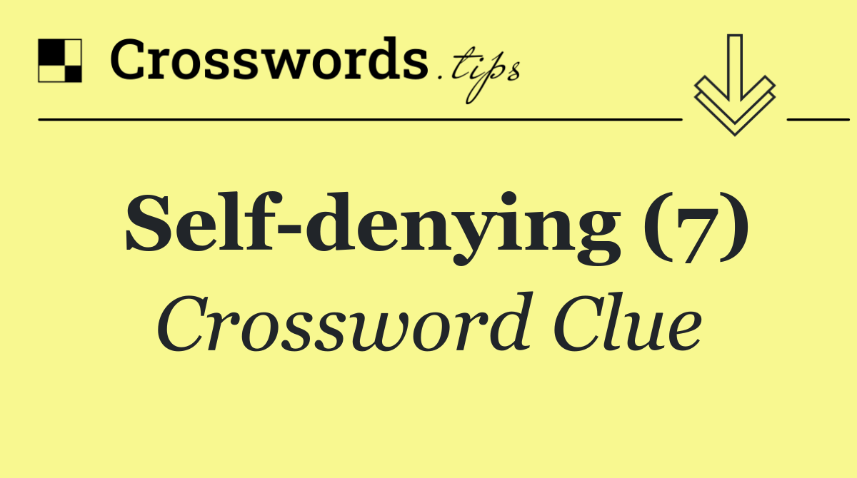 Self denying (7)