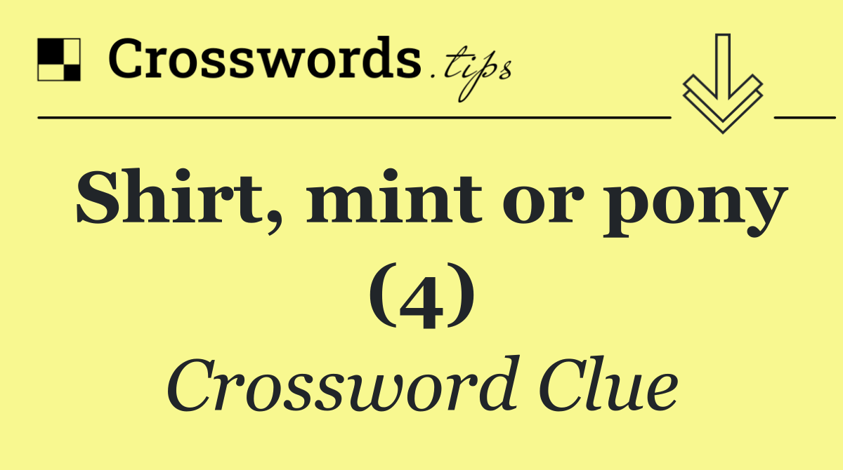 Shirt, mint or pony (4)
