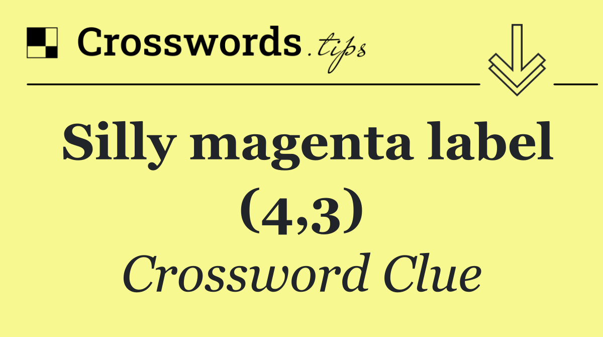 Silly magenta label (4,3)