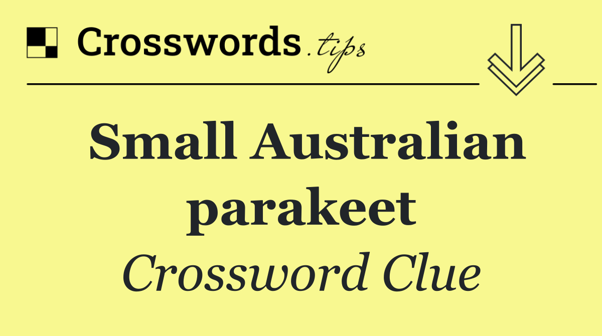 Small Australian parakeet