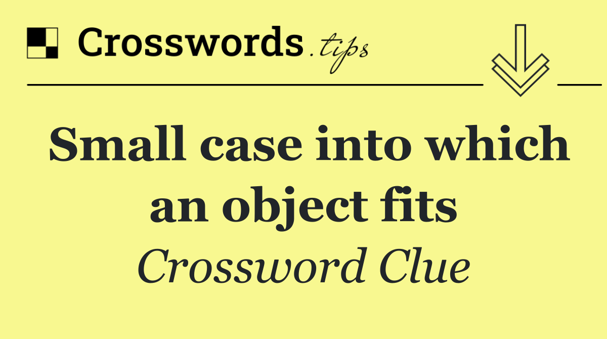 Small case into which an object fits