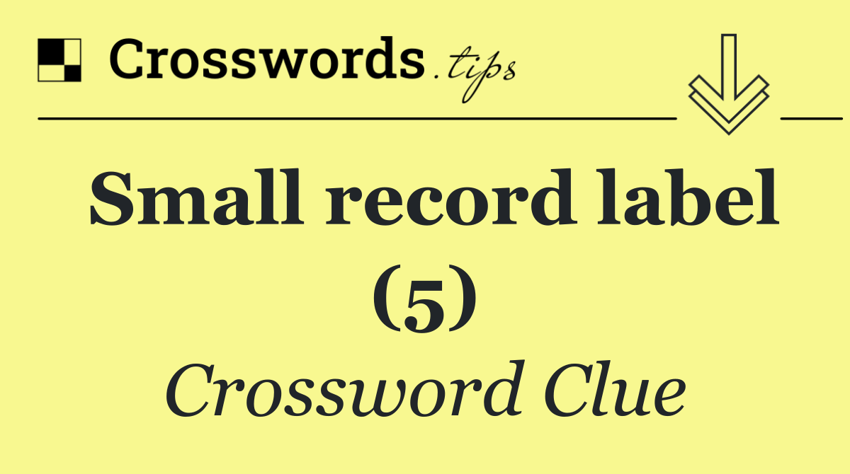 Small record label (5)
