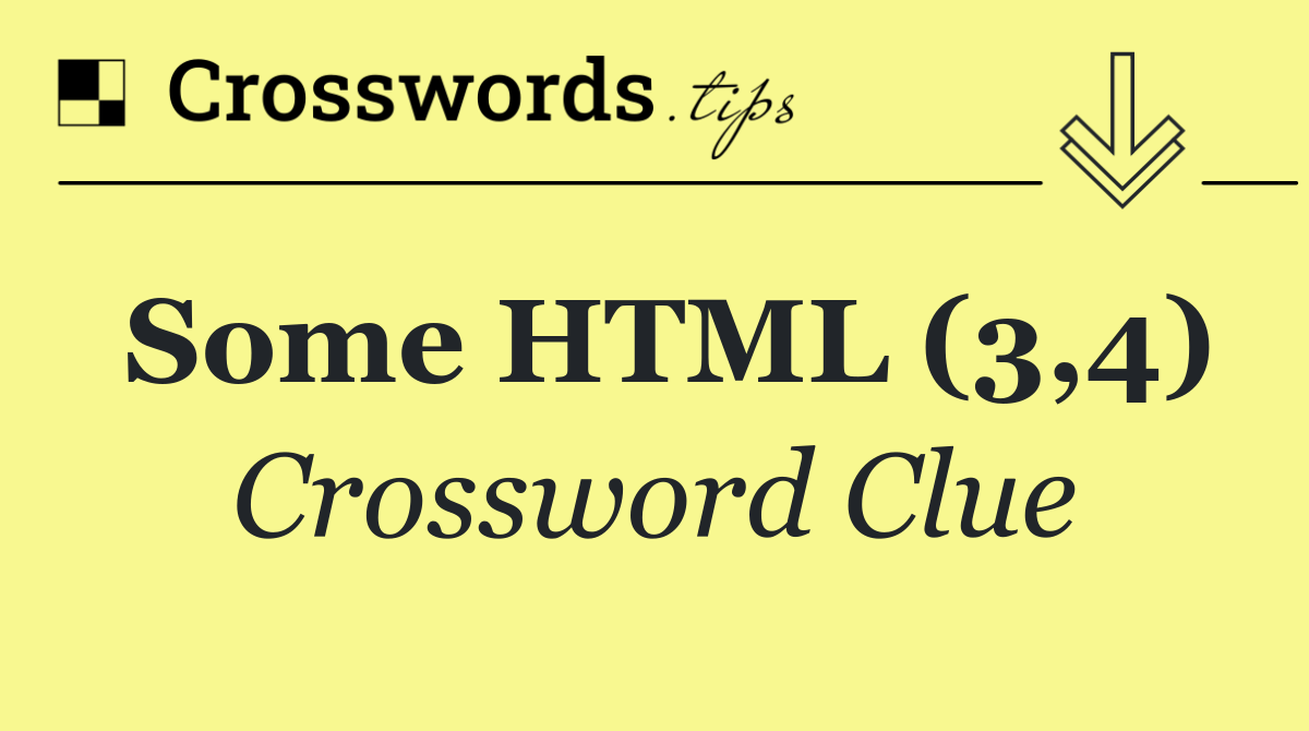 Some HTML (3,4)