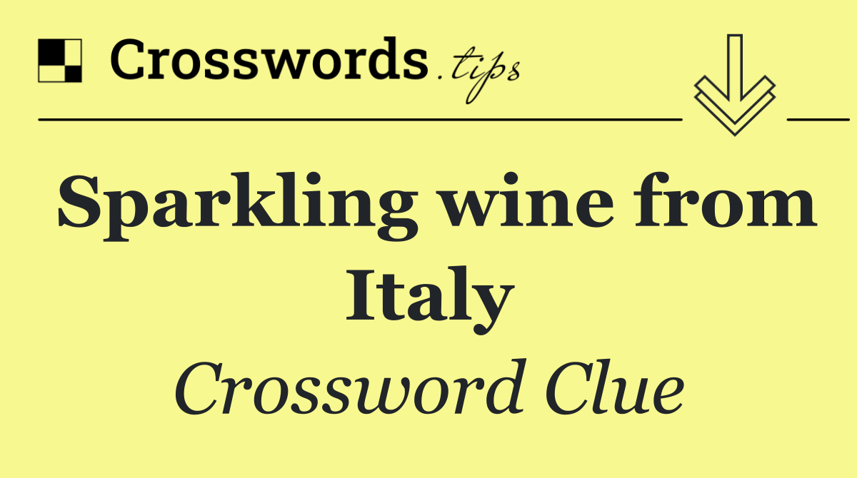 Sparkling wine from Italy