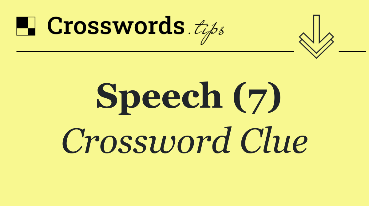 Speech (7)
