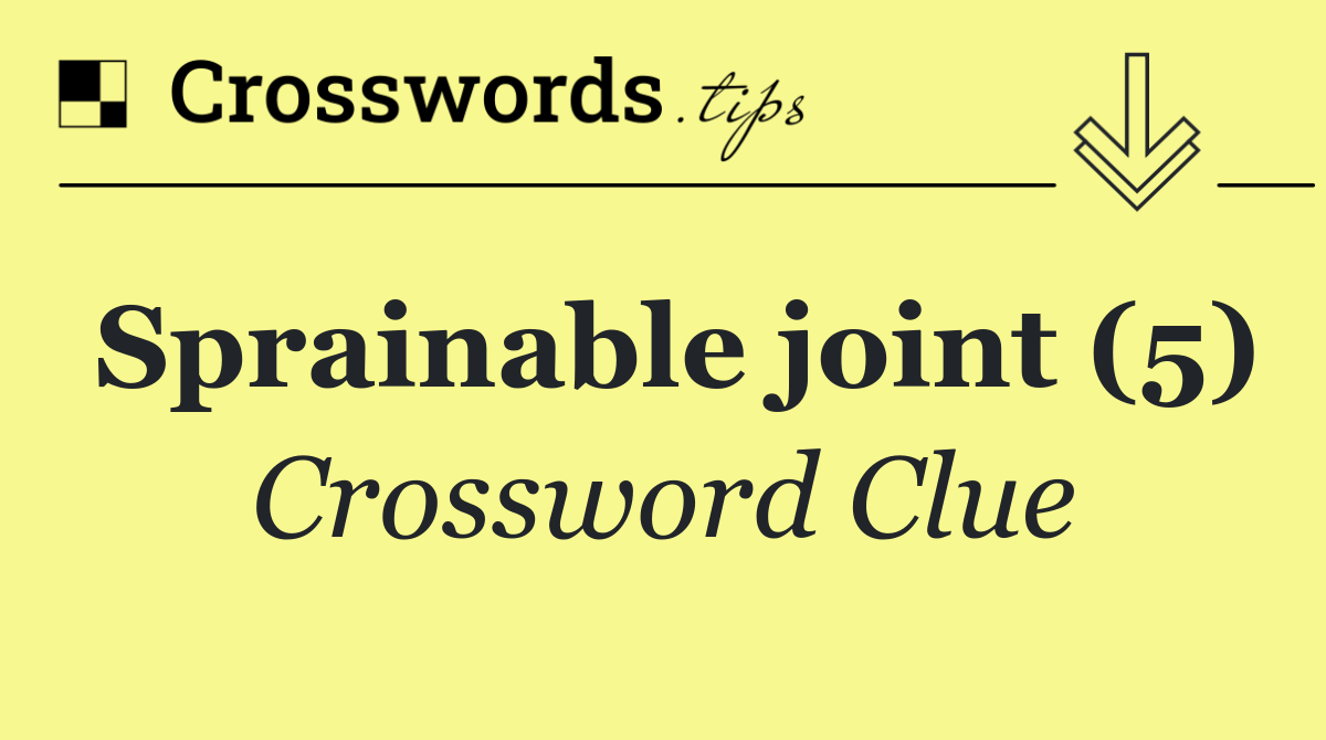 Sprainable joint (5)