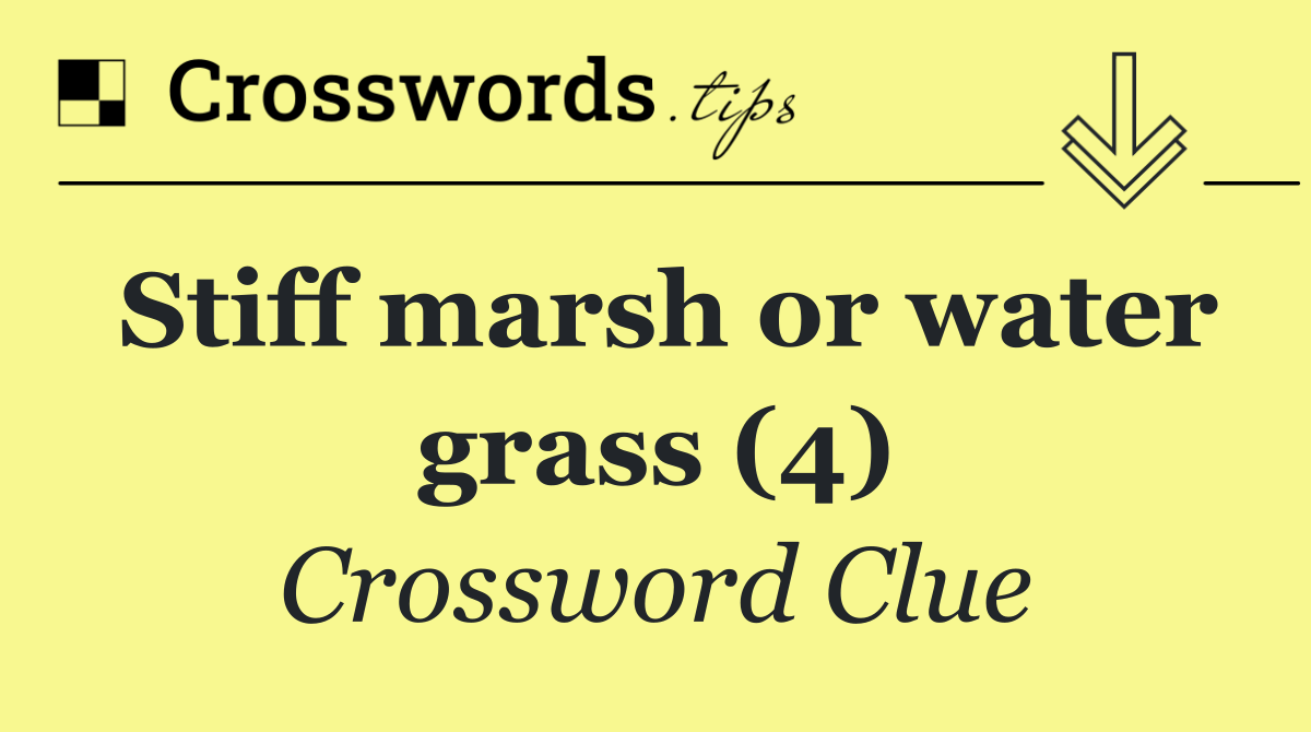 Stiff marsh or water grass (4)