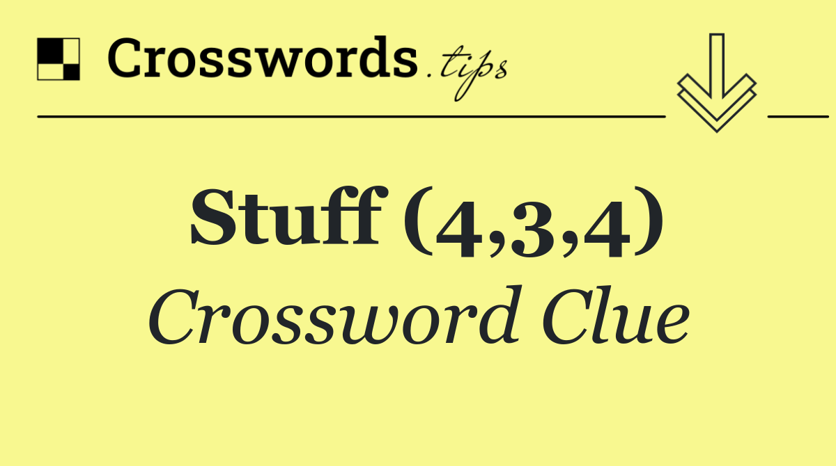 Stuff (4,3,4)