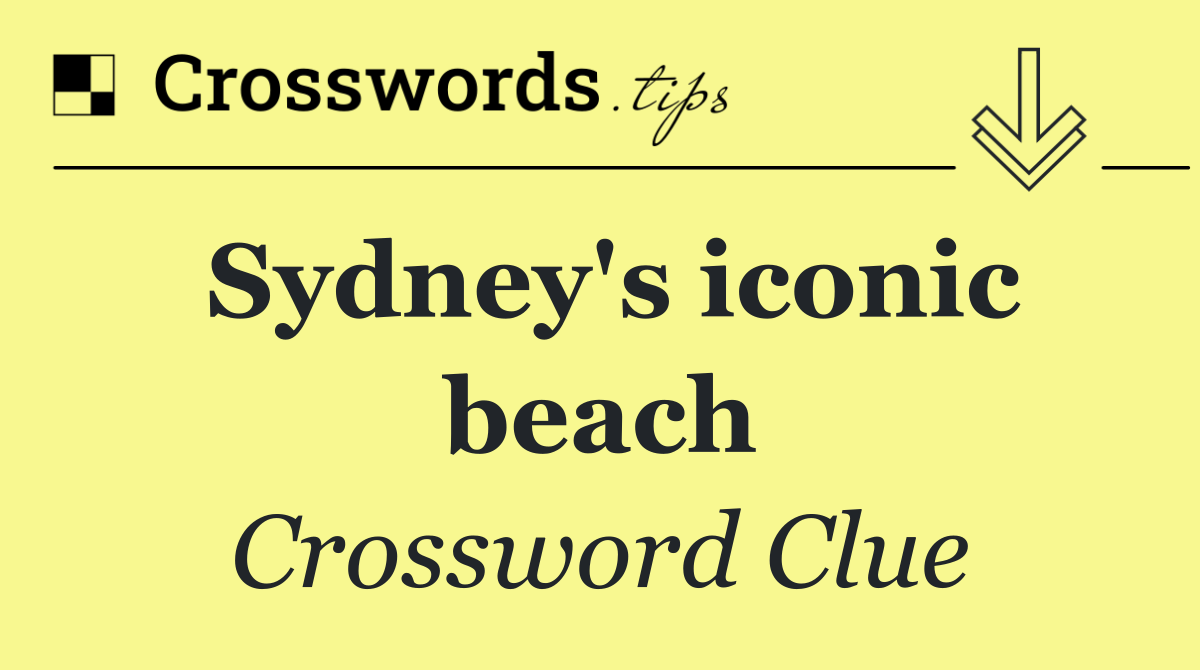 Sydney's iconic beach