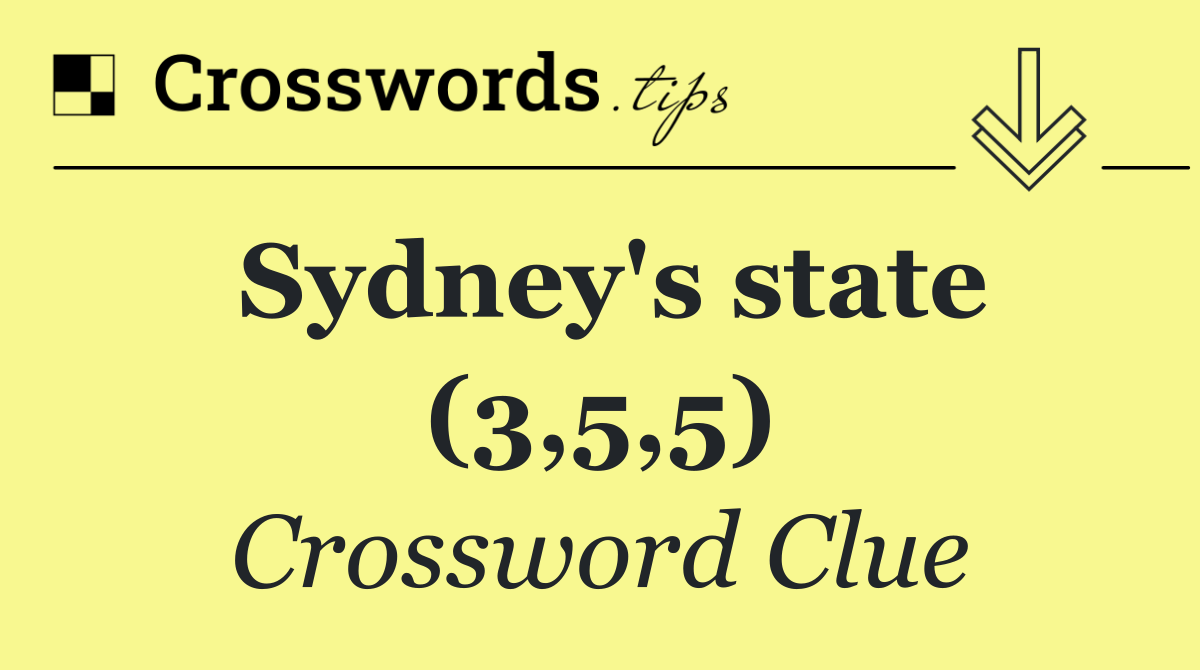 Sydney's state (3,5,5)