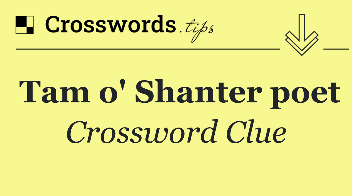 Tam o' Shanter poet