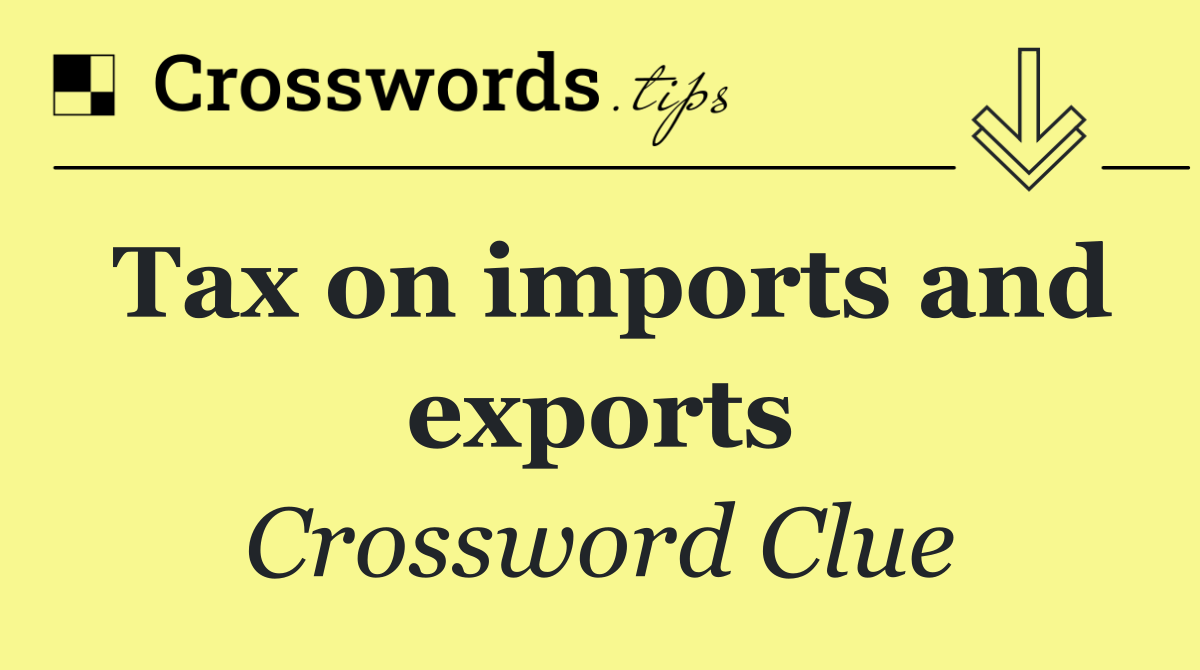 Tax on imports and exports