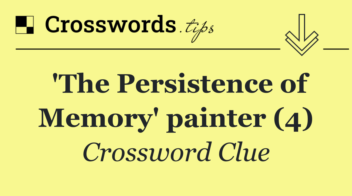 'The Persistence of Memory' painter (4)