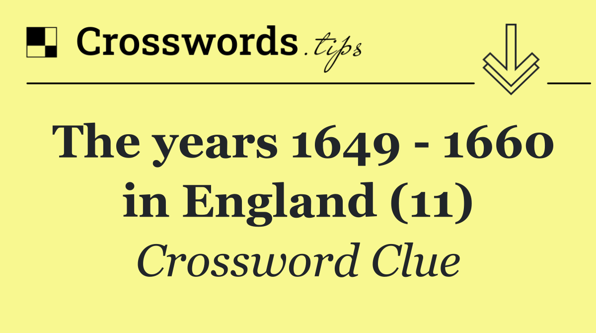 The years 1649   1660 in England (11)