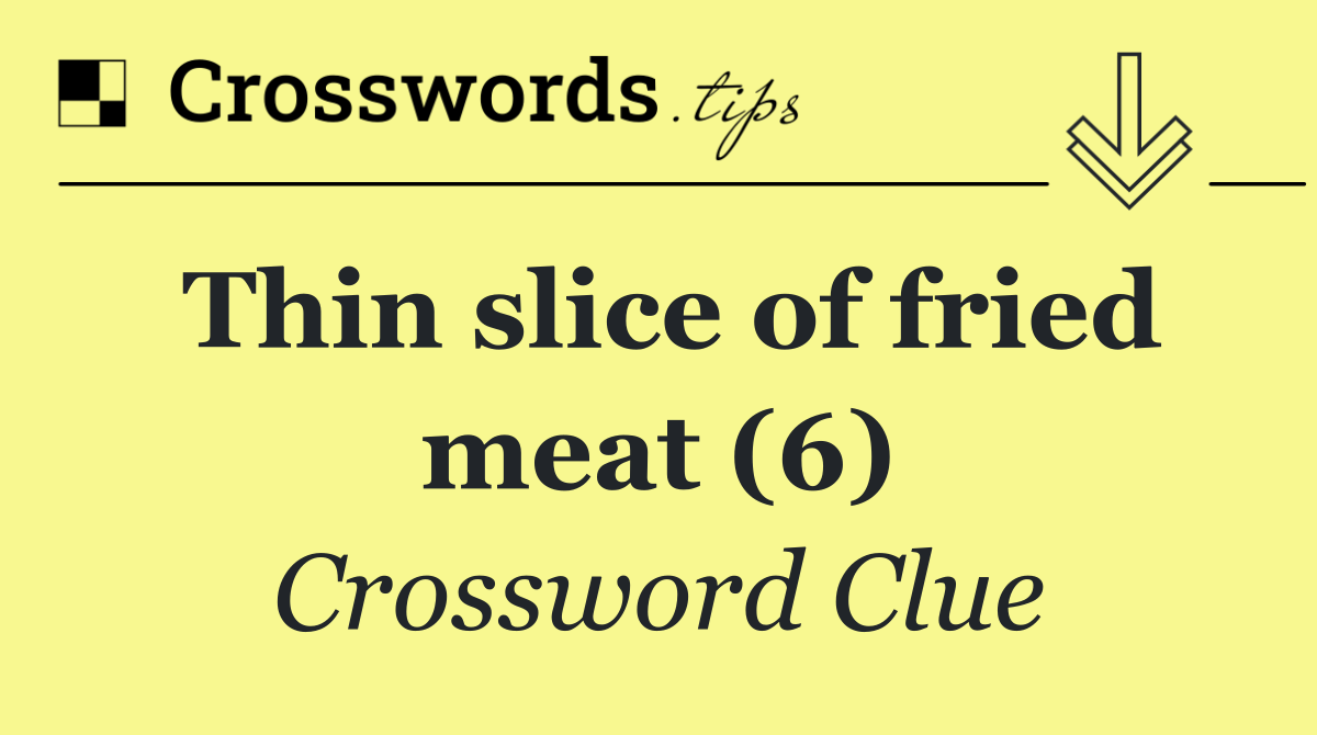 Thin slice of fried meat (6)