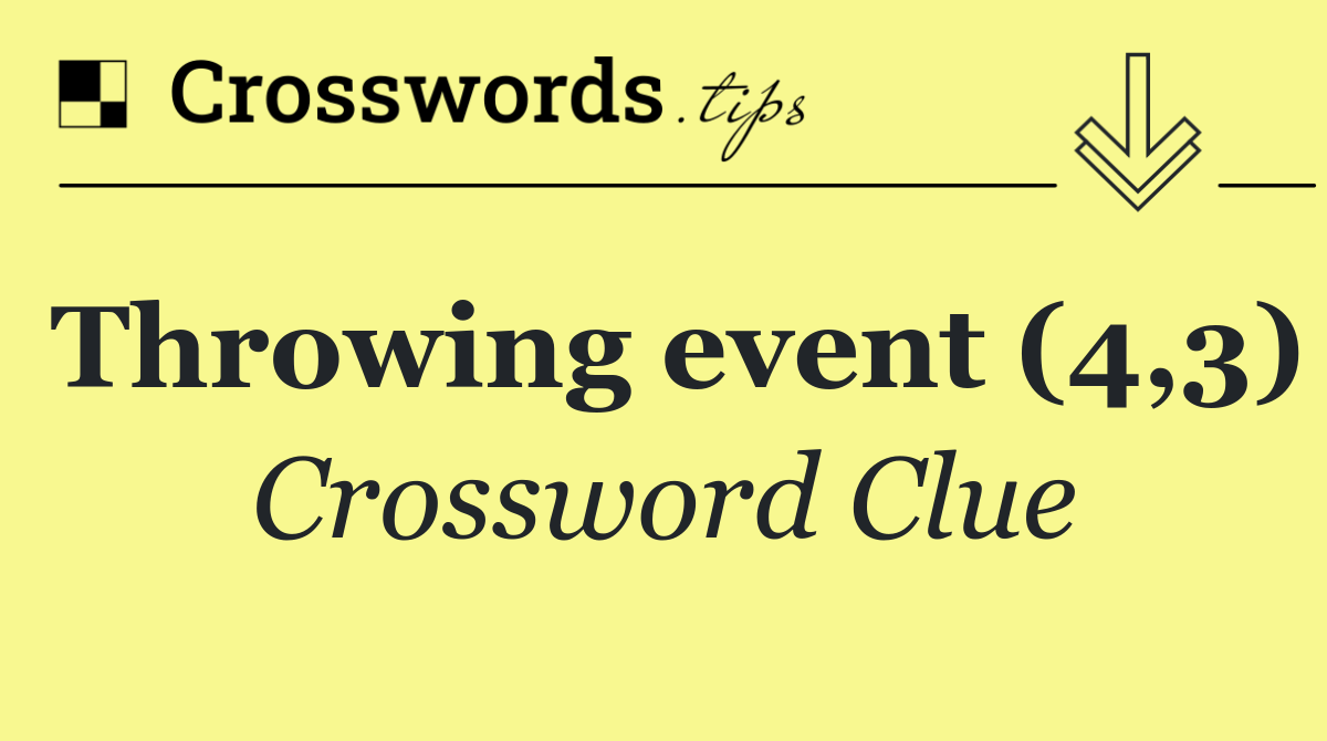 Throwing event (4,3)