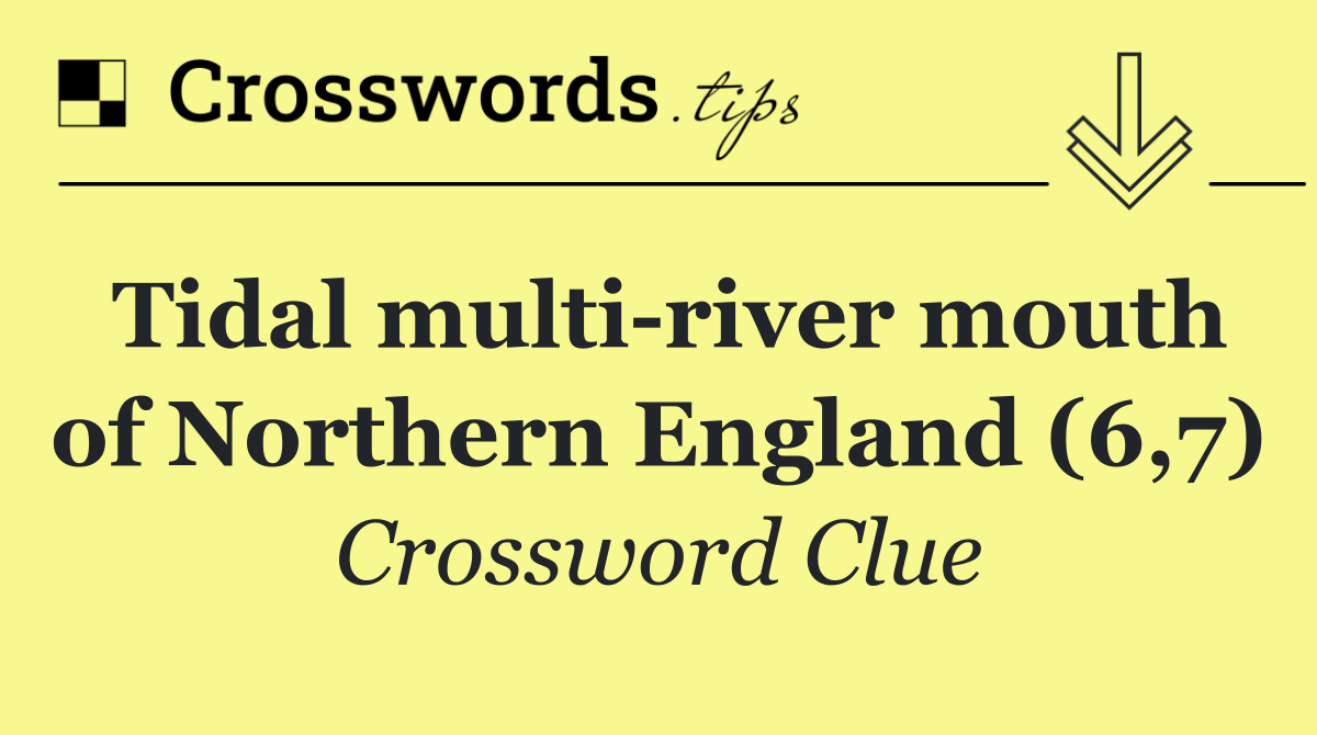 Tidal multi river mouth of Northern England (6,7)