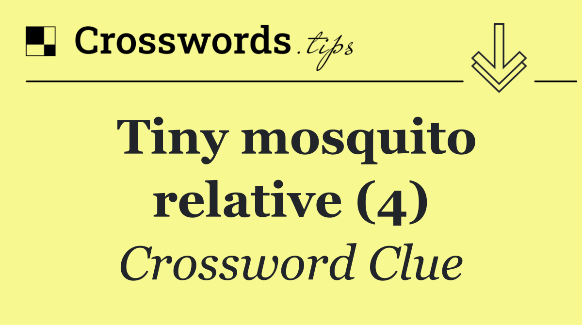 Tiny mosquito relative (4)