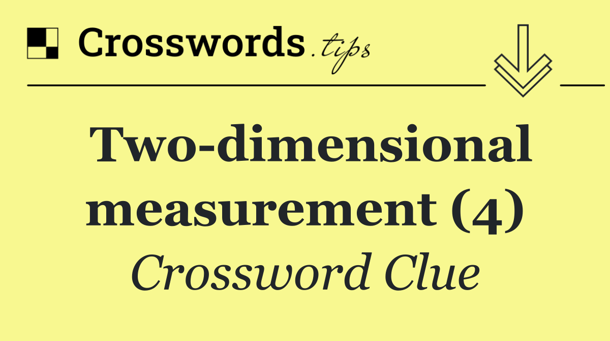 Two dimensional measurement (4)