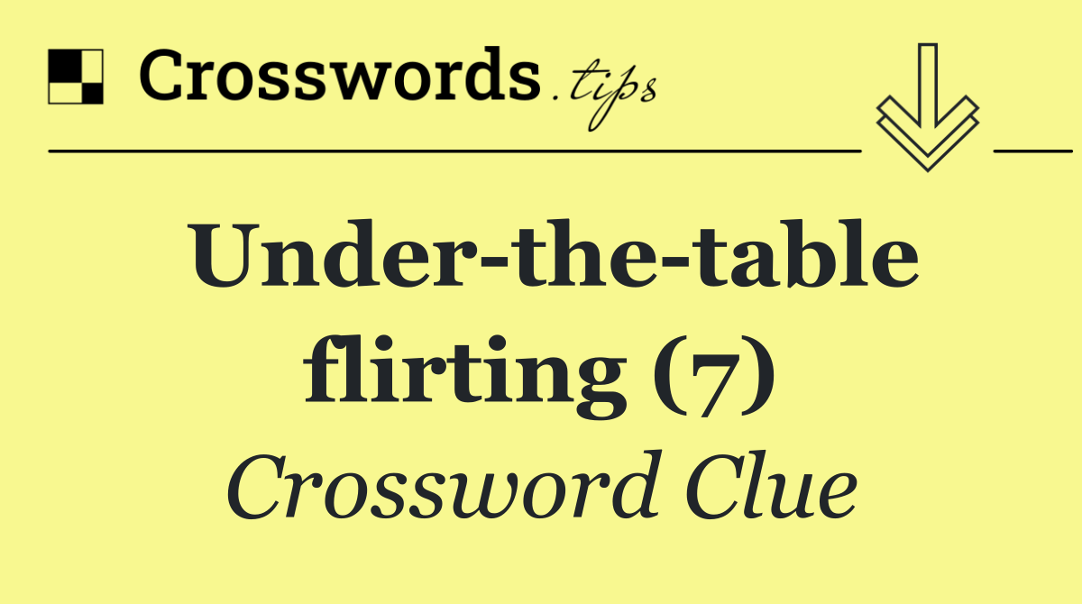 Under the table flirting (7)