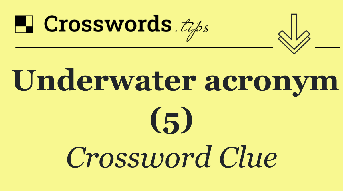 Underwater acronym (5)