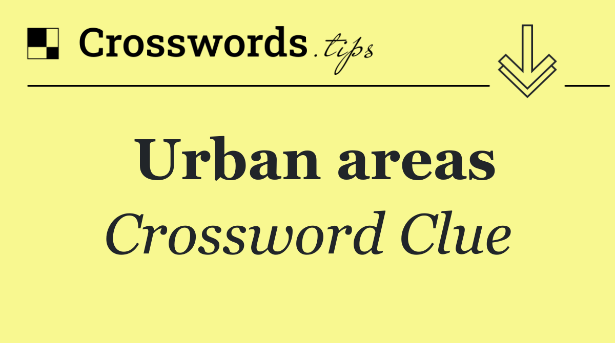 Urban areas