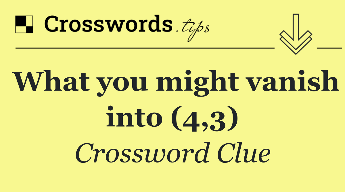 What you might vanish into (4,3)