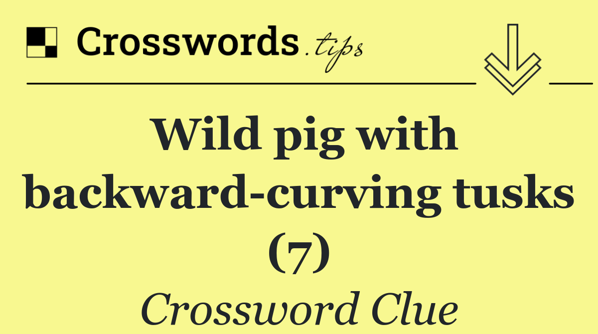 Wild pig with backward curving tusks (7)
