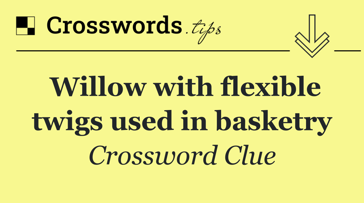 Willow with flexible twigs used in basketry