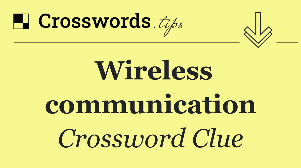 Wireless communication
