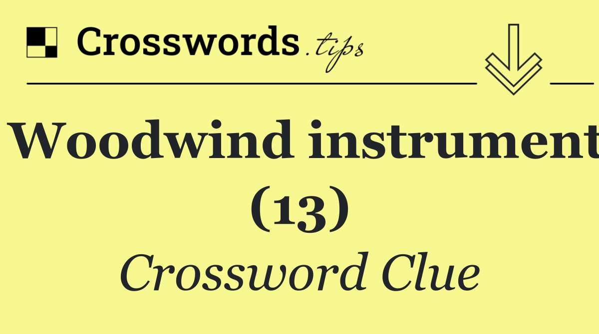 Woodwind instrument (13)