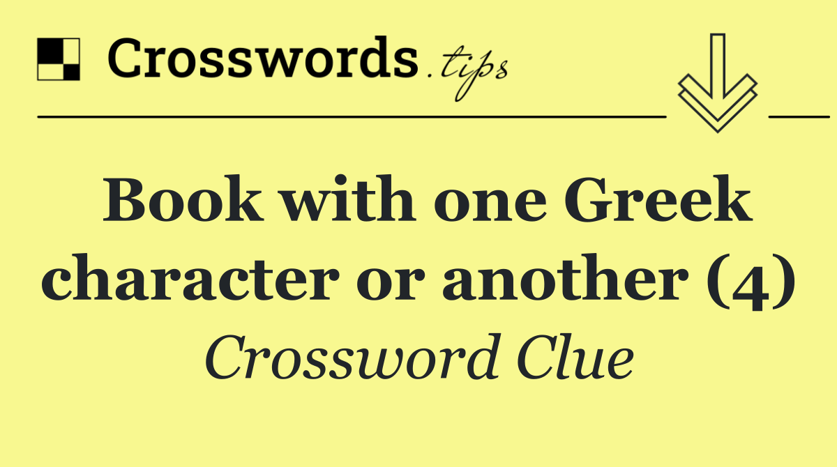 Book with one Greek character or another (4)