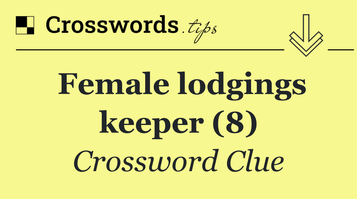 Female lodgings keeper (8)