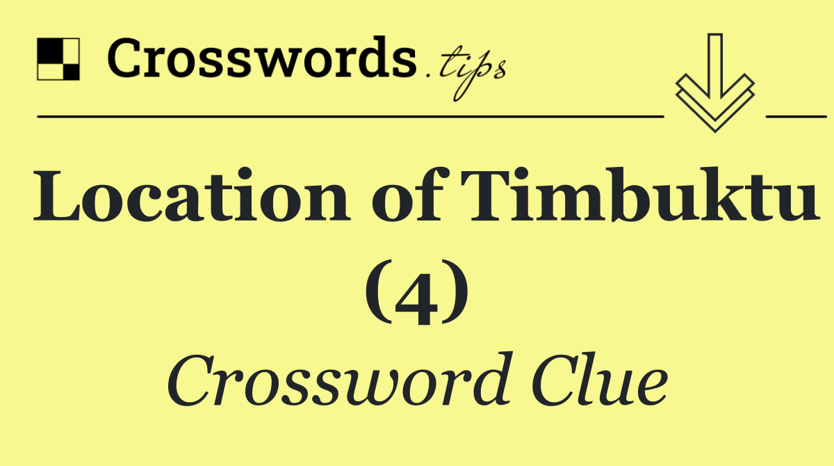 Location of Timbuktu (4)